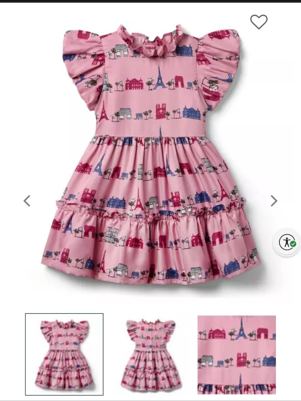 Janie And JACK paris Dress Size 7 Nwot